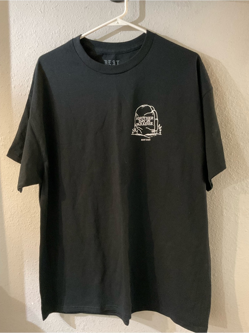 Another Day in Paradise Black Graphic Tee -